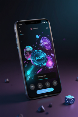 Phone with casino app on screen